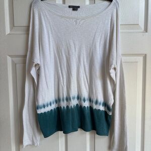 Vince White And Blue Cotton Sweater